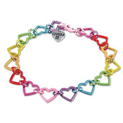 Charm Bracelet Rainbow Heart Link