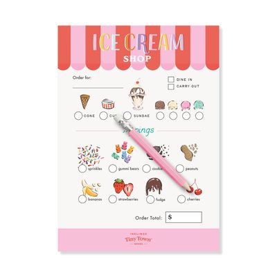 Tiny Town Notepad Ice Cream Shop
