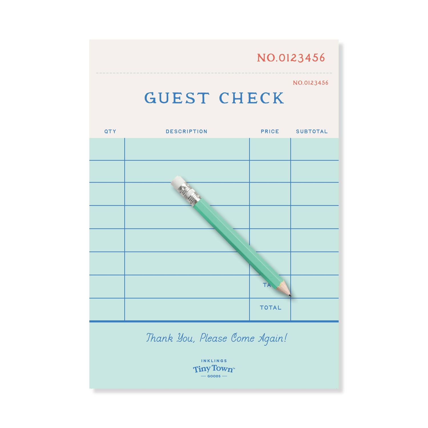 Tiny Town Notepad Guest Check