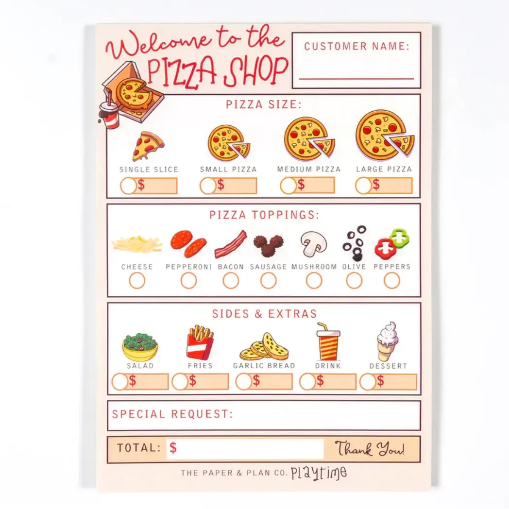 Tiny Town Notepad Pizza Shop