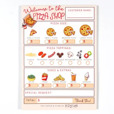 Tiny Town Notepad Pizza Shop