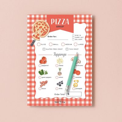 Tiny Town Notepad Pizza Shop