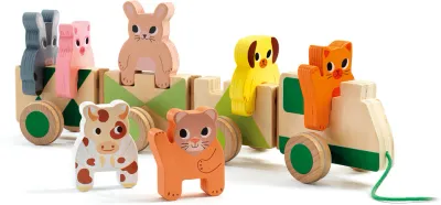 Wooden Train Trainimo farm