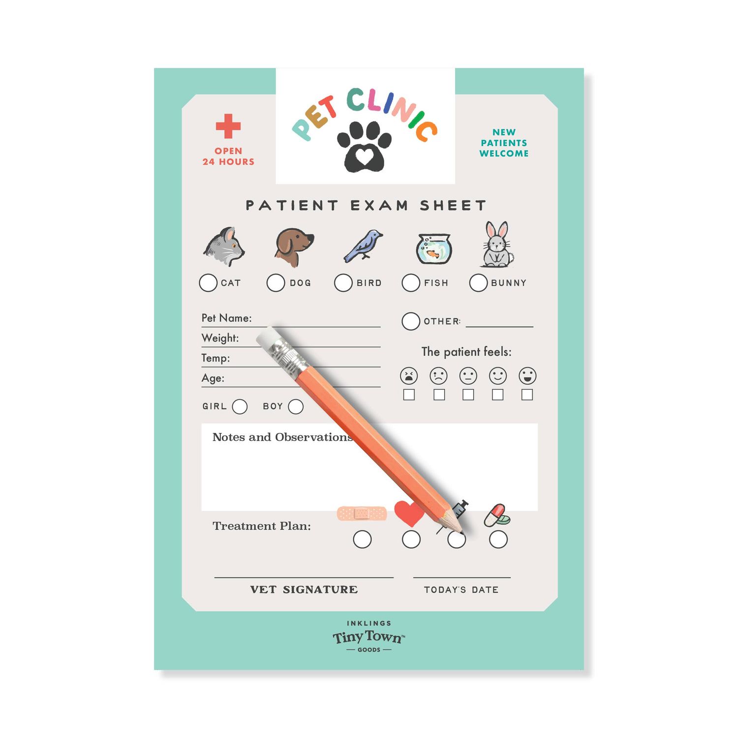 Tiny Town Notepad Pet Clinic