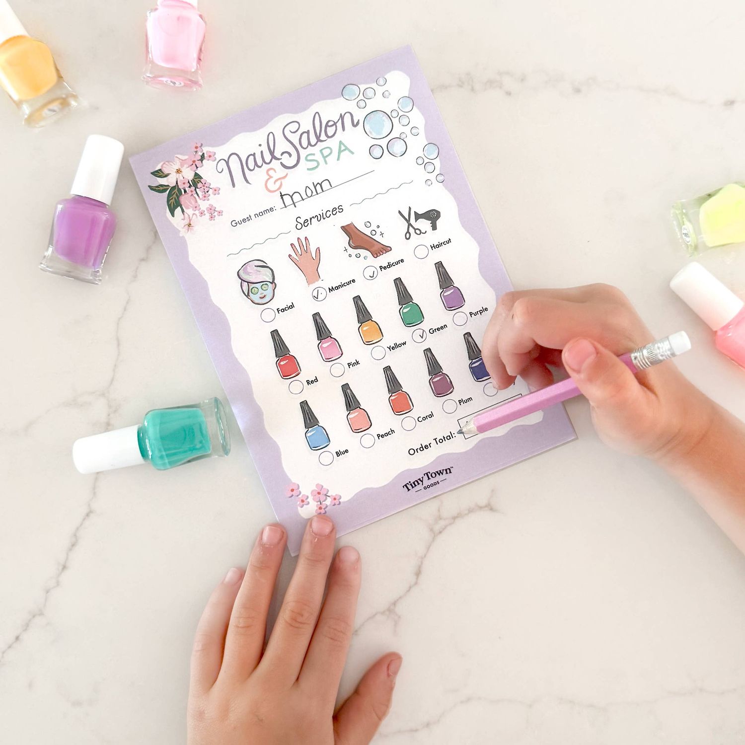 Tiny Town Notepad Nail Salon