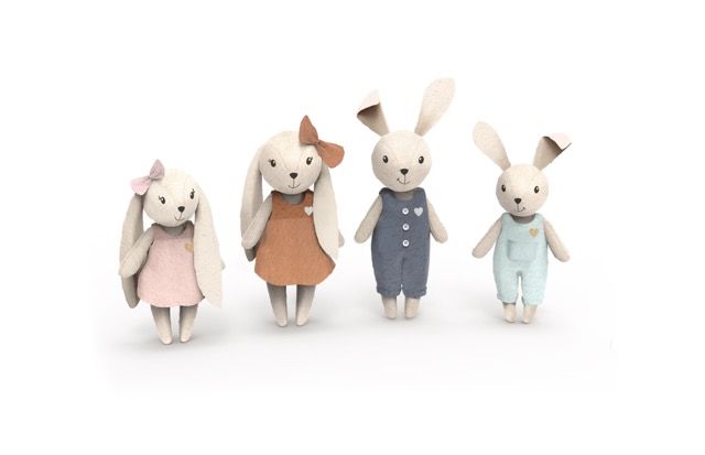Doll House Rabbit Family