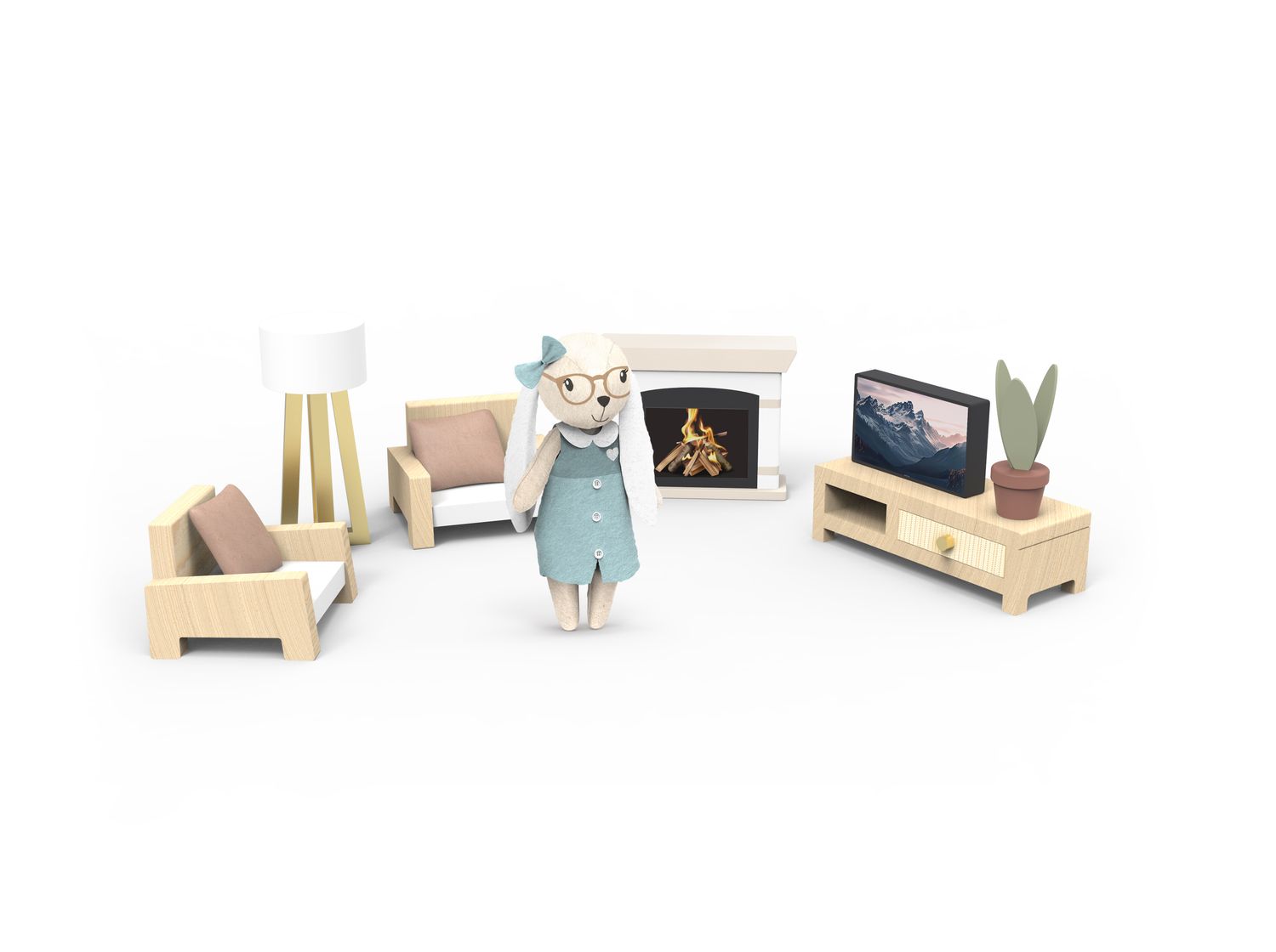 Doll House Living Room Set
