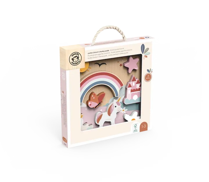 Wooden Chunky Jumbo Puzzle Unicorn