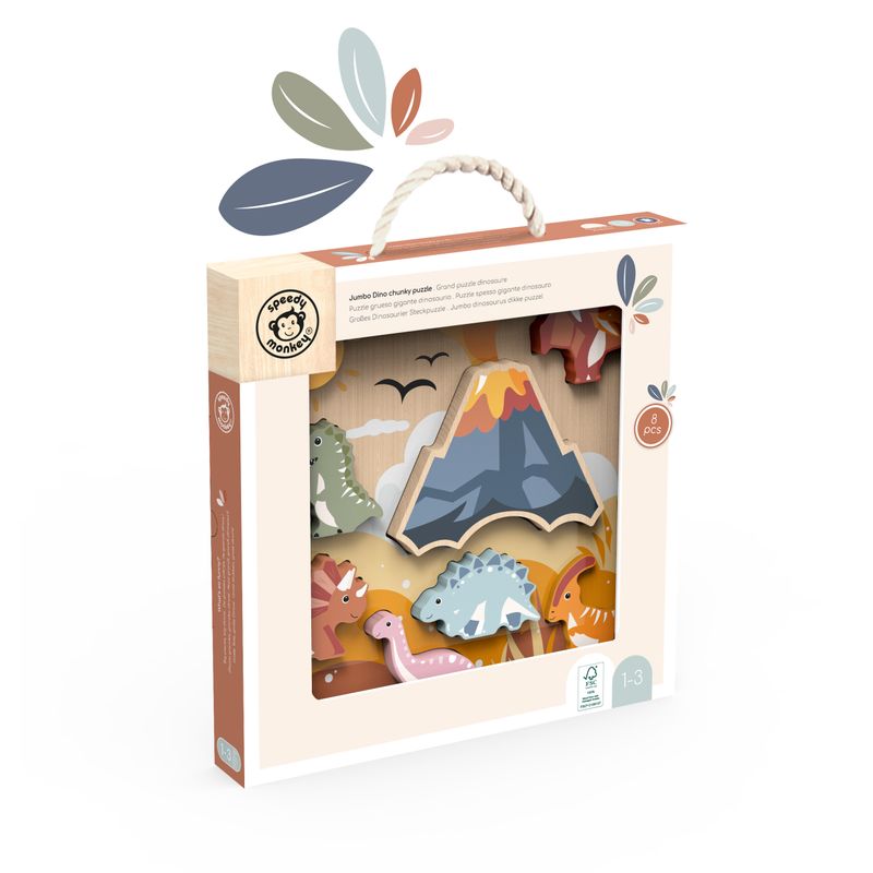 Wooden Chunky Jumbo Puzzle Dino