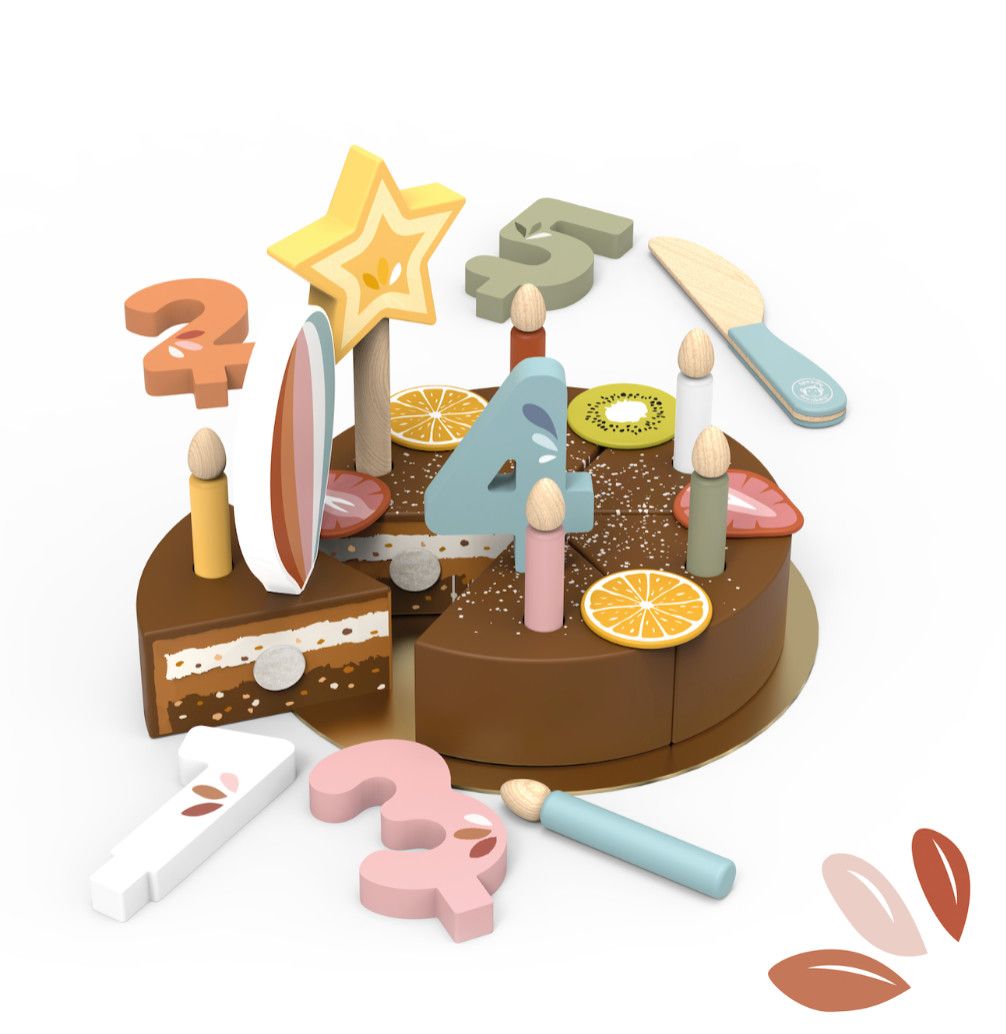 Wooden Birthday Cake