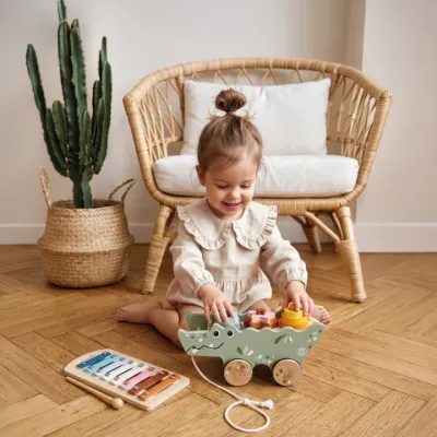 Wooden Croco Xylo &amp; Activity Pull Along