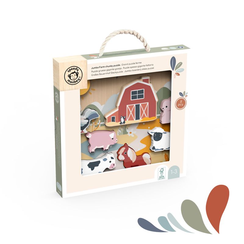 Wooden Chunky Jumbo Puzzle Farm