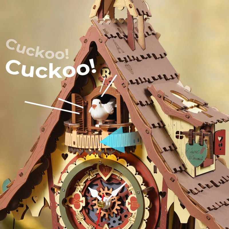 DIY Cuckoo Clock - Stained Wood