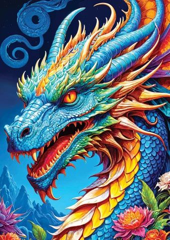 1000pc Blue Dragon