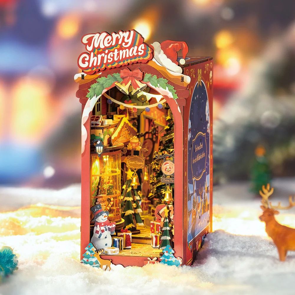 DIY Christmas Street Book Nook
