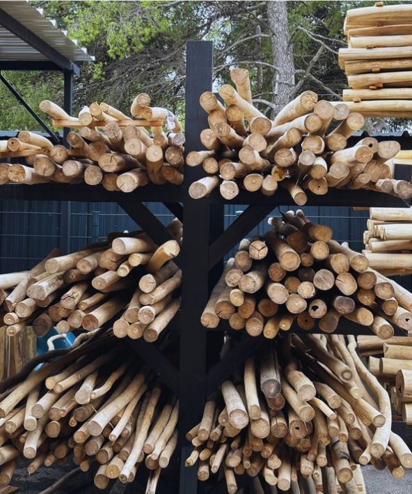 La branche de teck ⌀ 5/7 cm