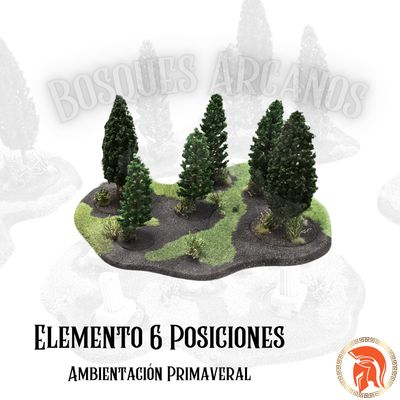 6-Position Base, Bosques Arcanos (Spring Setting)