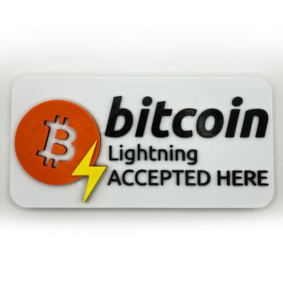 Bitcoin Lightning Plaque