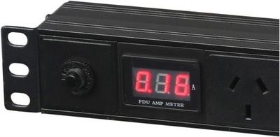 1RU 8 Way 10A PDU Amp Metered