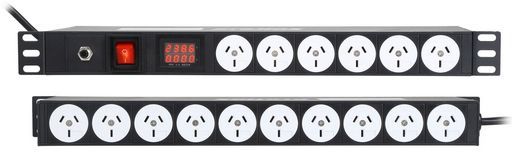 1RU 16 Way 10A PDU Volt/Amp Metered