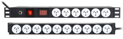 1RU 16 Way 10A PDU Volt/Amp Metered
