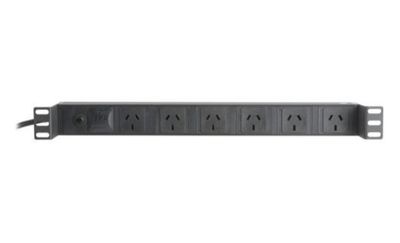 1RU 6 Way 10A Surge Protected PDU