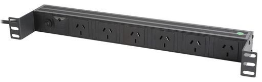 1RU 6 Way 10A Surge Protected PDU