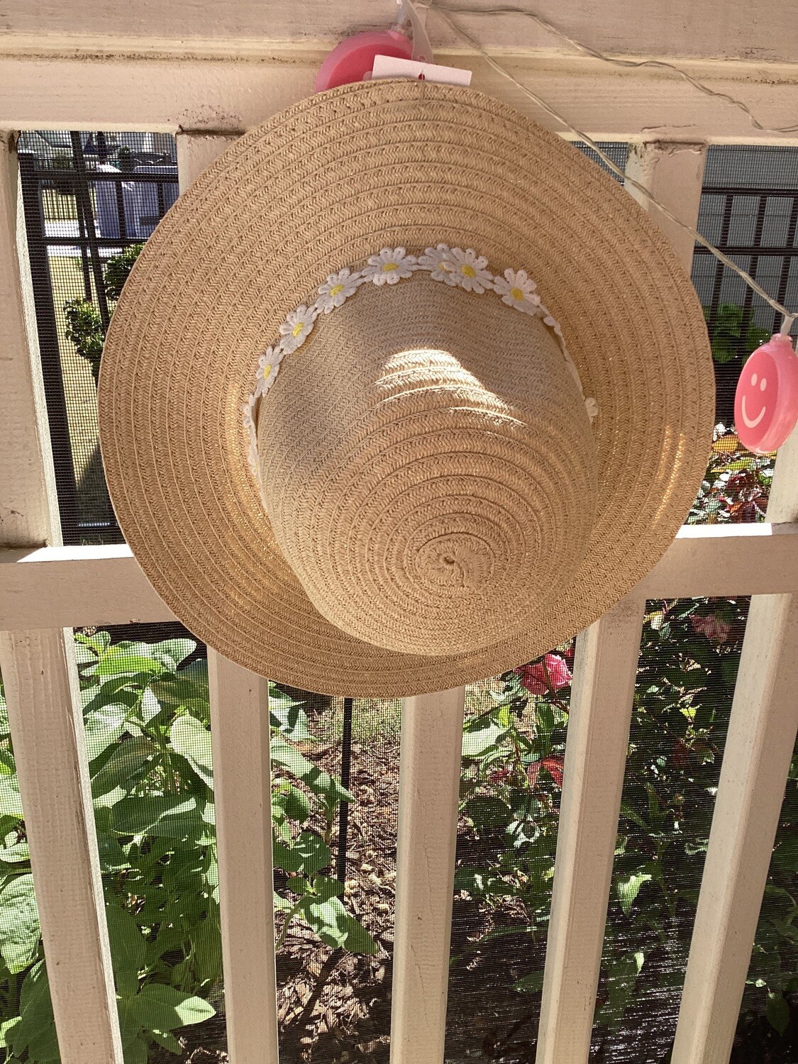 Ivory Sun Bonnet with Sunflower Trim