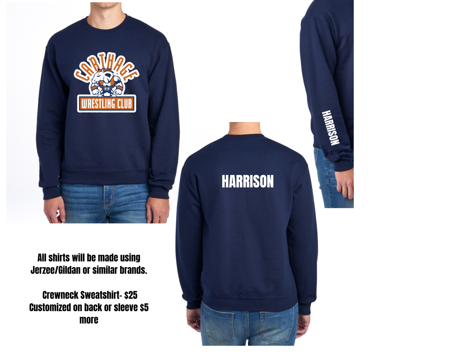 Carthage Wrestling Club Crewneck Sweatshirt