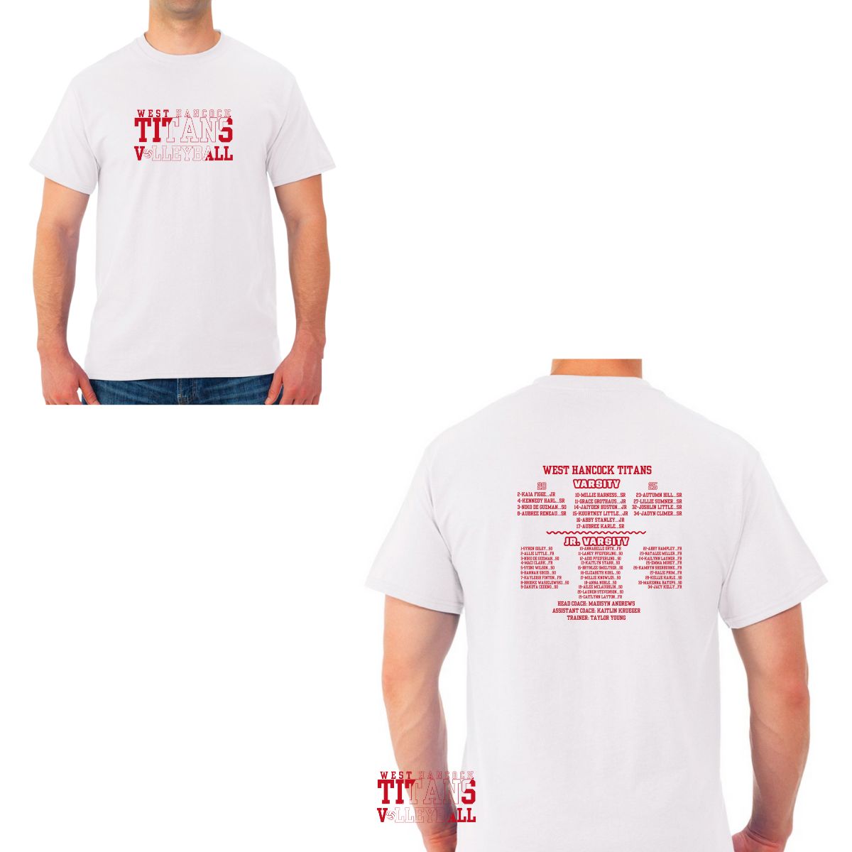 WH Titan Volleyball Roster Shirt