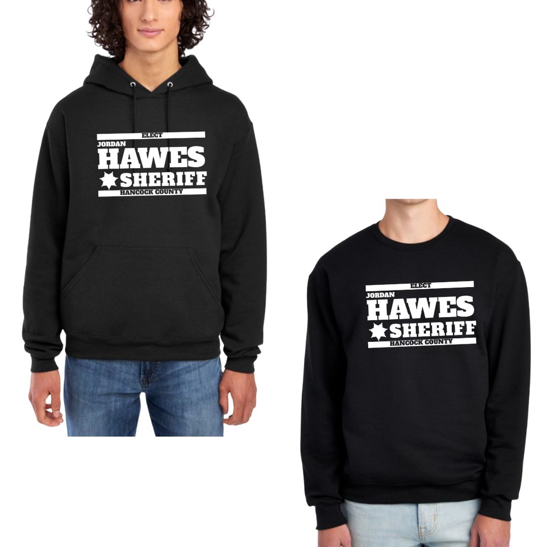 HAWES for Sheriff Hoodie &amp; Crew: Black