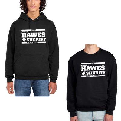 HAWES for Sheriff Hoodie &amp; Crew: Black