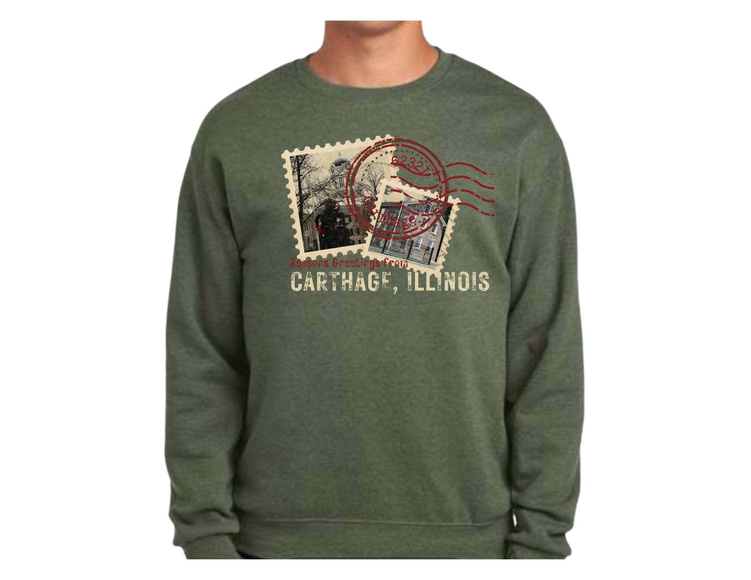 Postage Stamp Holiday Greetings Carthage