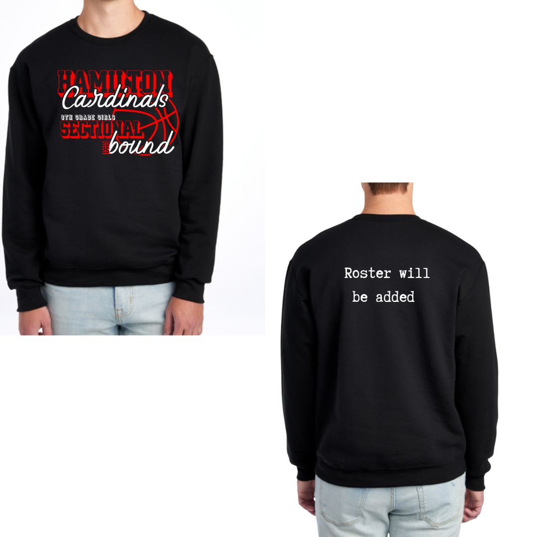 Hamilton Middle School Girls Basketball Sectional Shirt Options 8th Grade