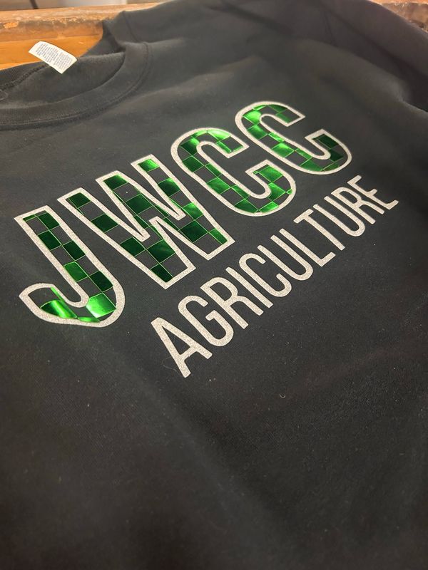 John Wood Black Puff and Glitter Design