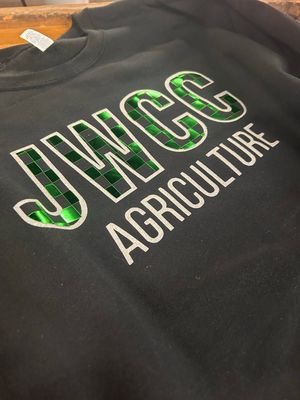 John Wood Black Puff and Glitter Design