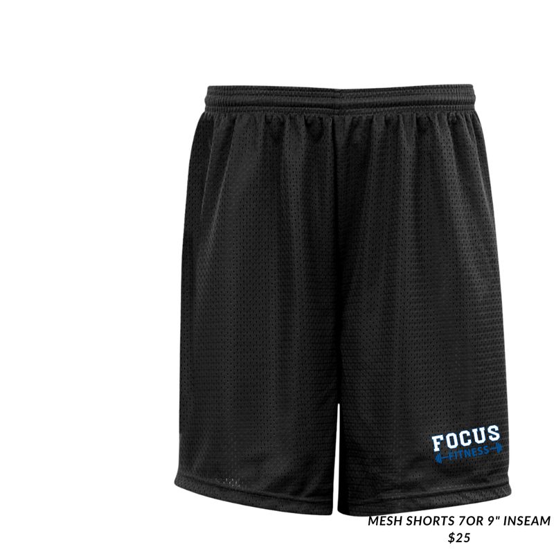 Focus Fitness Black Mesh Short Pre Order