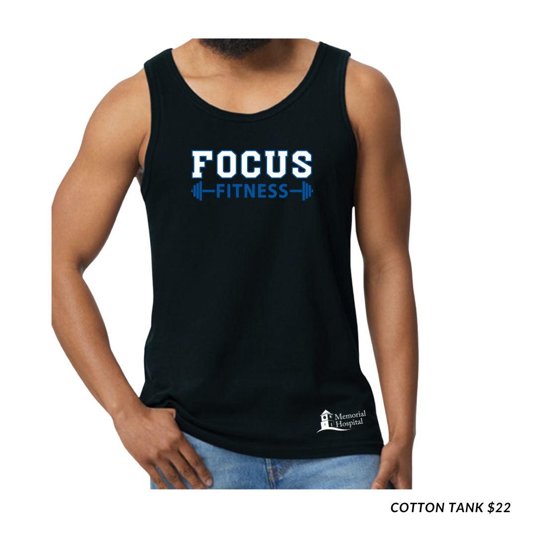 Focus Fitness Black Cotton Tank