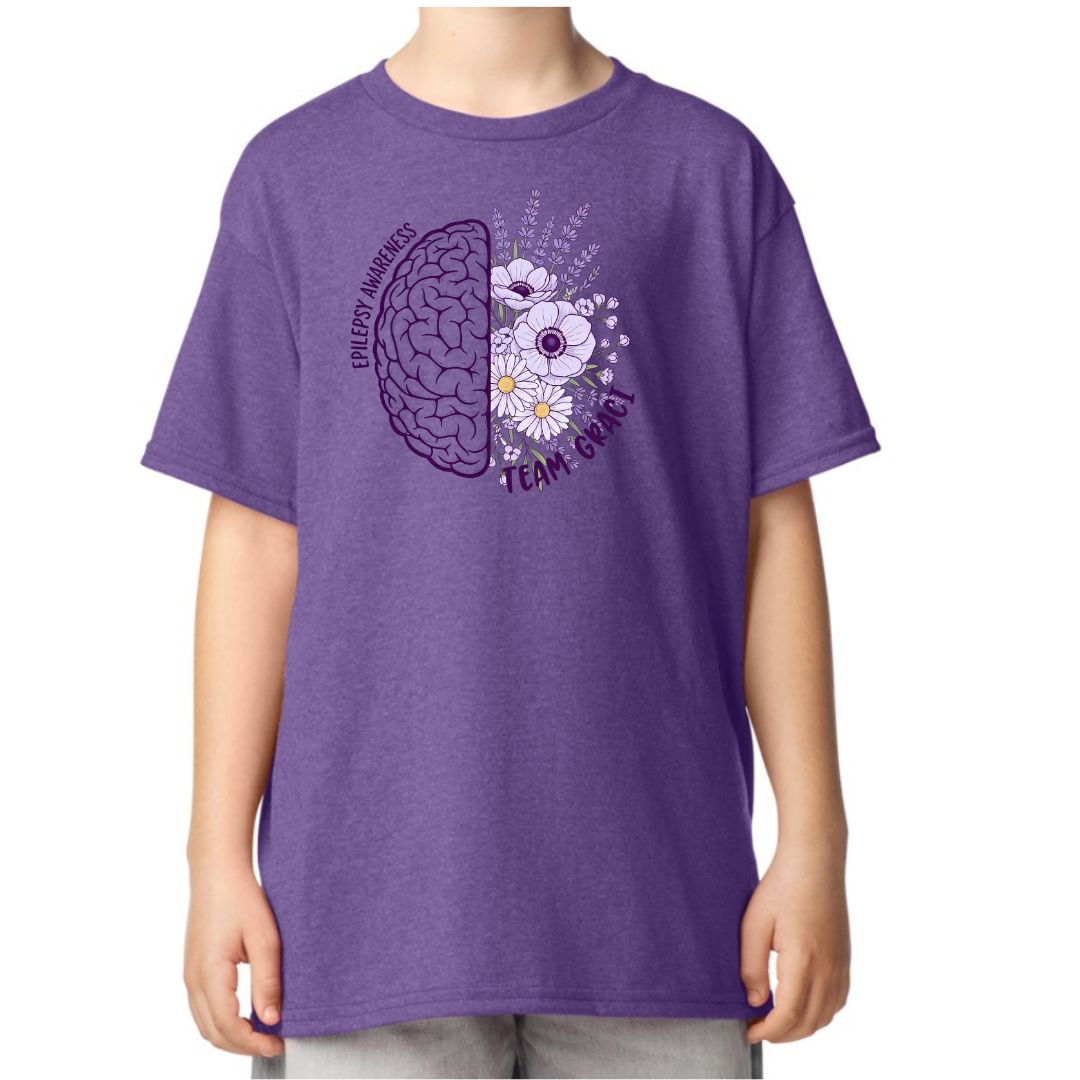Epilepsy Shirts: Floral Brain