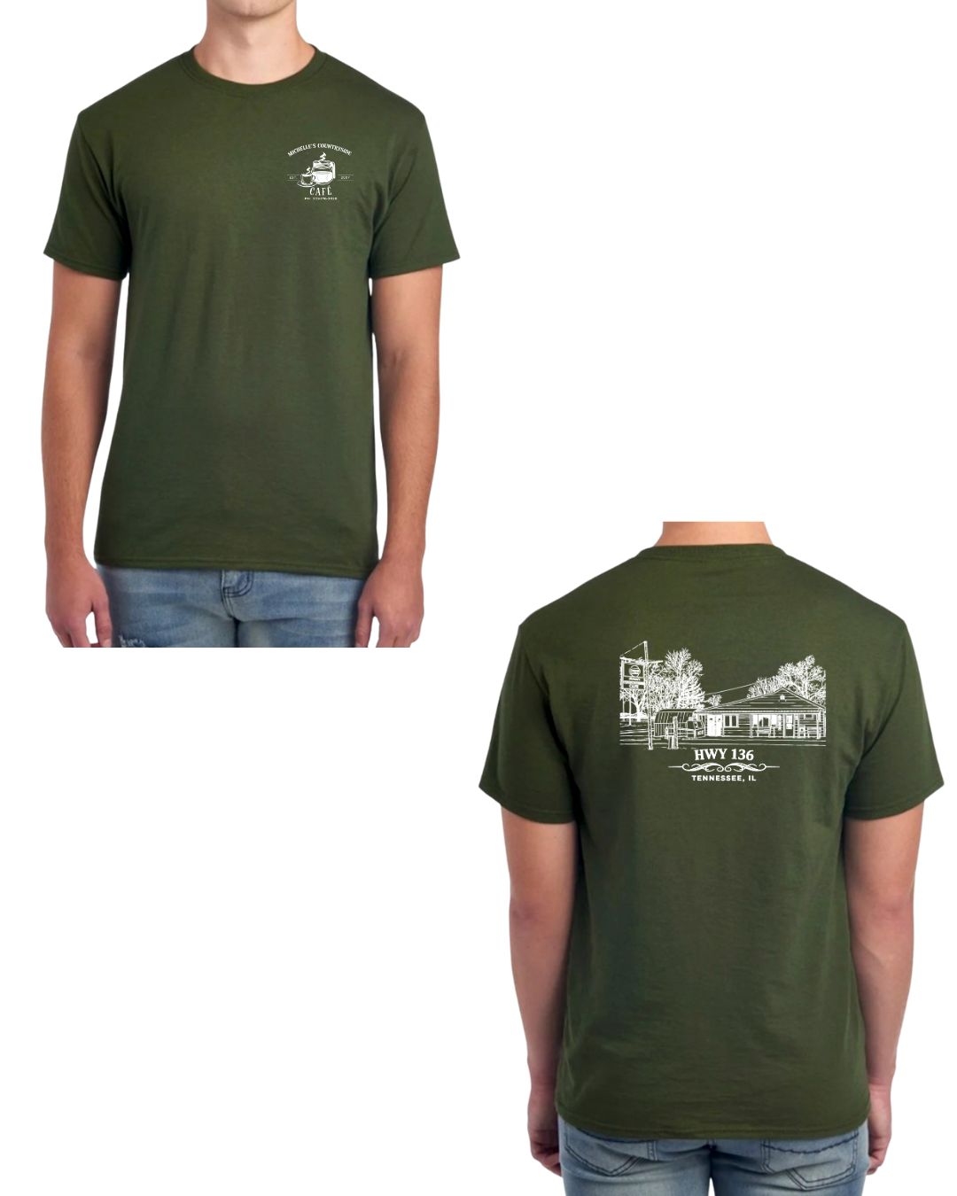 Michelle's Cafe White Design Shirt: Pre-Order