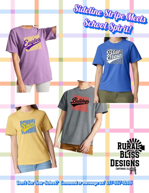 Sideline Stripe Meet School Spirit Option