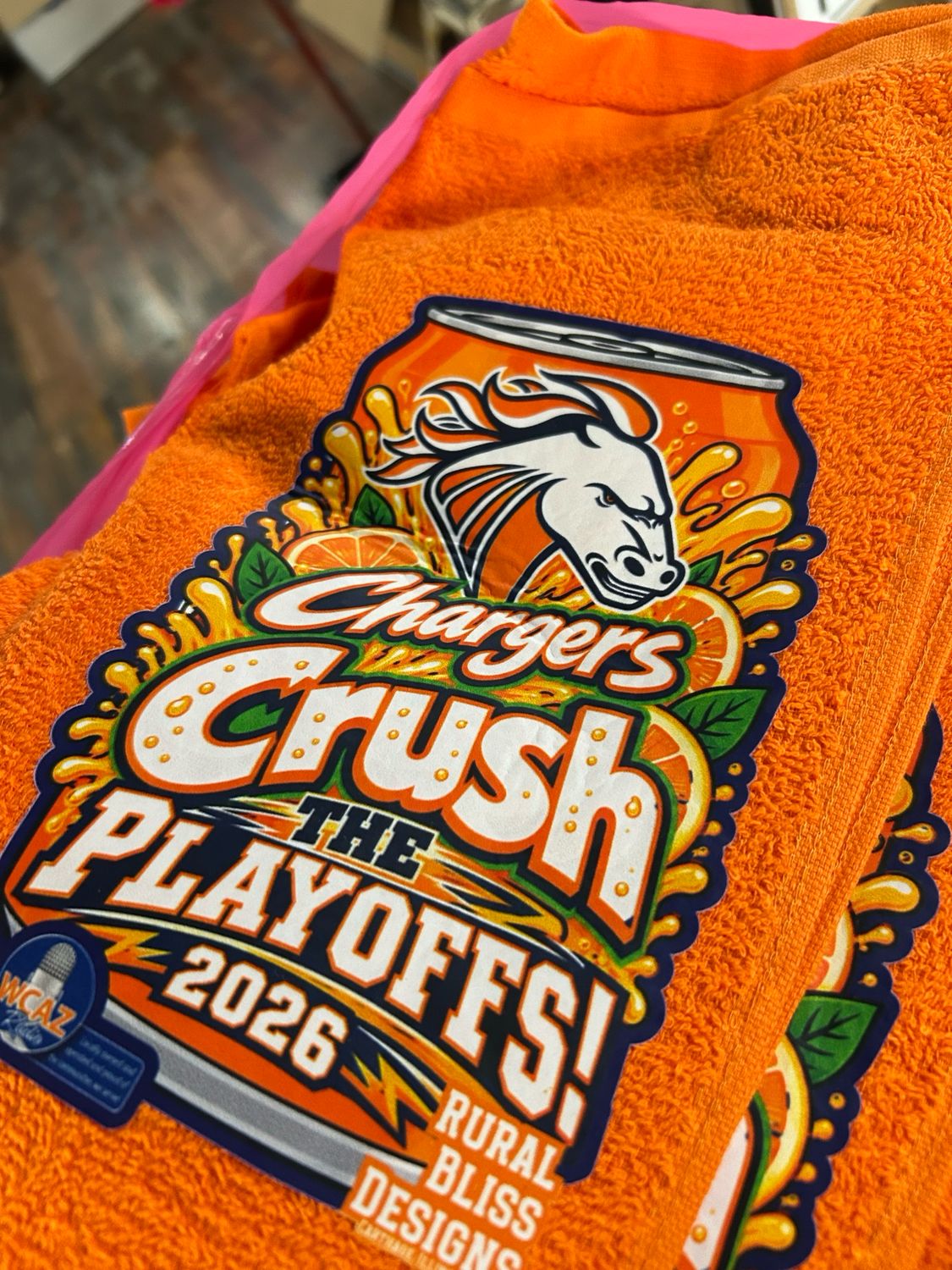 IW Orange crush rally Towel Pre Order