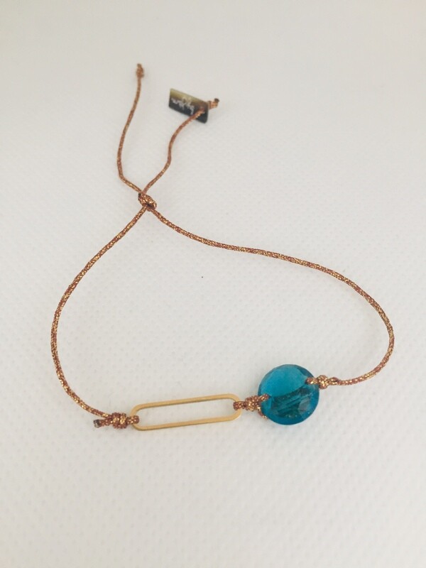 Goud met metaal en turquoise accent