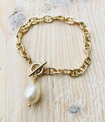 Armband met zoetwaterparel