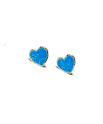 Hartje glitter blauw
