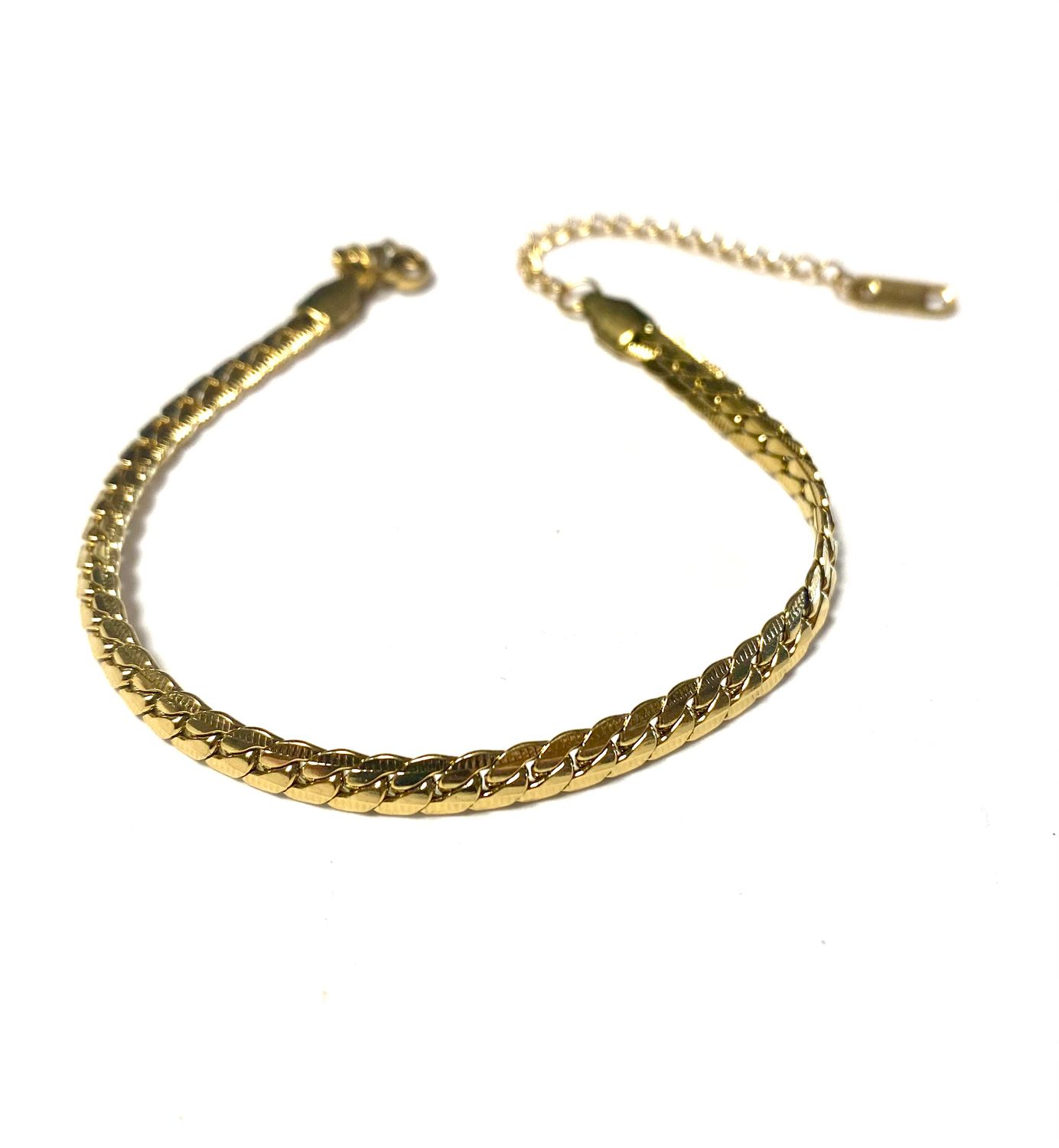Armband slang enkel goud