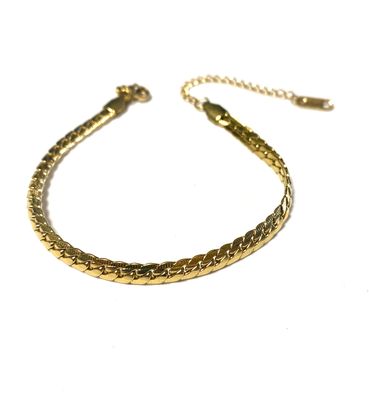 Armband slang enkel goud