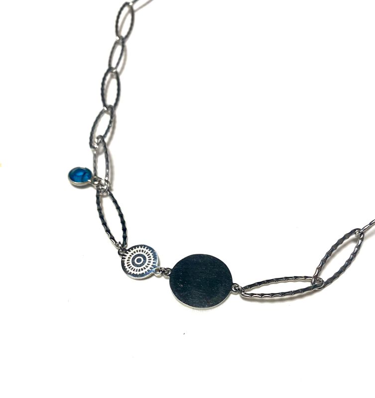 Ketting met open schakel en bedels