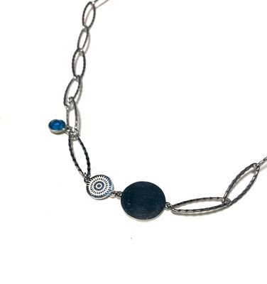 Ketting met open schakel en bedels