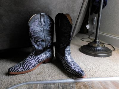 Ropers ~ Zebra Print Ladies Boots